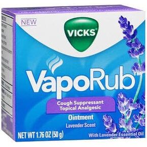 Vicks VapoRub Cough Suppressant Topical Analgesic Ointment Lavender Scent - 1.76 oz jar, Pack of 4 in Saudi Arabia