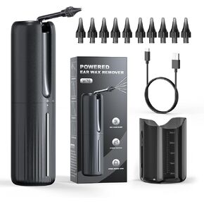Ear Wax Removal Tool Water Powered Wush Ear Cleaner Electric Ear Cleaning Kit with 10 Ear Tips Waterproof Type-C Rechargeable Safe & Effective in Saudi Arabia