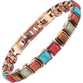 Copper Bracelets for Women, Effective Magnetic Bracelets with 3500 Gauss Ultra Magnets and 2 Extra Link