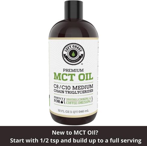 MCT زيت الكيتو مشتق فقط من جوز الهند المستدام. C8 و C10. كيتو حمية | صديق للباليو. مرشح ثلاثي. تم اختبار كل دفعة بشكل مستقل (946.3 مل) in Kuwait