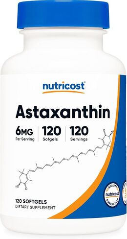 Nutricost Astaxanthin 6mg, Non-GMO and Gluten Free, 120 Softgels (4 Month Supply) in Saudi Arabia