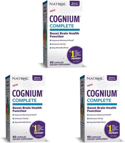 Natrol Cognium Memory Silk Protein Hydrolyzate 100mg، مكمل غذائي لدعم صحة الدماغ، 60 قرصًا، كمية تكفي 30 يومًا in Kuwait