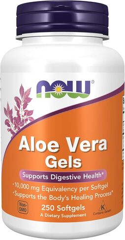 NOW Supplements, Aloe Vera (Aloe barbadensis) 10,000 mg, Supports Digestive Health*, 250 Softgels in Saudi Arabia