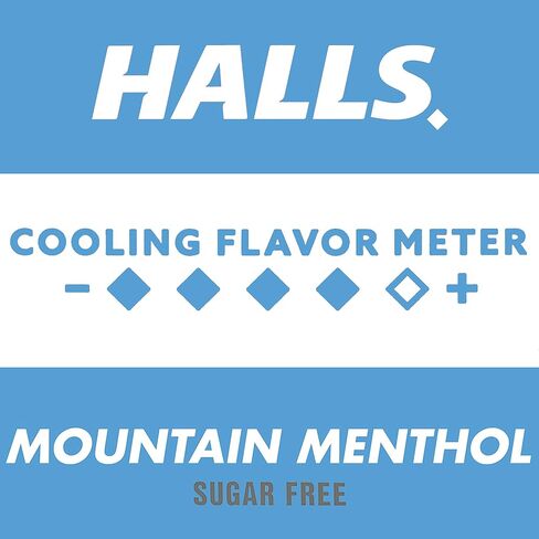 HALLS Relief Mountain Menthol Sugar Free Cough Drops, Economy Pack, 12 Bags of 70 Drops (840 Total Drops) in Saudi Arabia