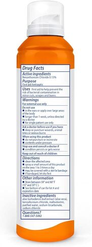 MediCleanse First Aid Sterile Saline Wound Wash, Promotes Healing, No Stinging or Burning, 7.4 oz Spray Can - Made in USA in Kuwait