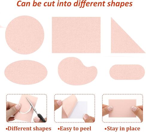 40 Pcs Moleskin Tape Mole Skin Pads Prevention Blister Padding with Adhesive for Feet Heel Shoes Stickers in Kuwait