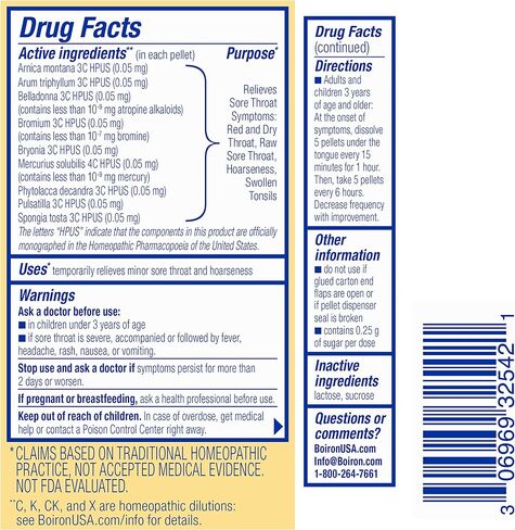 Boiron ThroatCalm أثناء التنقل لتخفيف الآلام الناتجة عن اللون الأحمر والجاف والخدش والتهاب الحلق وبحة في الصوت - عدد 2 (160 حبة) in Kuwait