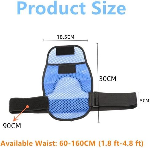 اغطية اكياس فغر القولون جيدة التهوية، غطاء حقيبة فغر القولون قابل للتعديل، غطاء كيس عالمي للفغر اللفائفي لمستلزمات فغر اللفائفي للنساء والرجال، ازرق، 30 × 18.5 سم, أزرق in Kuwait