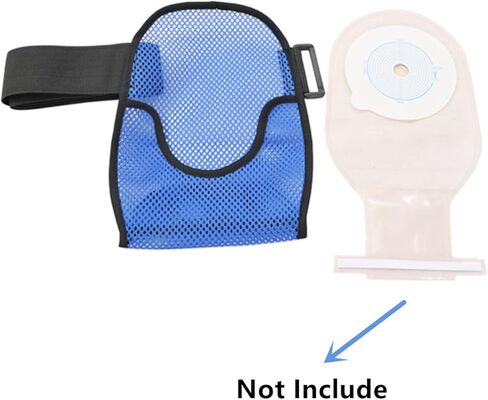 اغطية اكياس فغر القولون جيدة التهوية، غطاء حقيبة فغر القولون قابل للتعديل، غطاء كيس عالمي للفغر اللفائفي لمستلزمات فغر اللفائفي للنساء والرجال، ازرق، 30 × 18.5 سم, أزرق in Kuwait