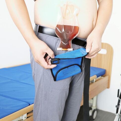 اغطية اكياس فغر القولون جيدة التهوية، غطاء حقيبة فغر القولون قابل للتعديل، غطاء كيس عالمي للفغر اللفائفي لمستلزمات فغر اللفائفي للنساء والرجال، ازرق، 30 × 18.5 سم, أزرق in Kuwait