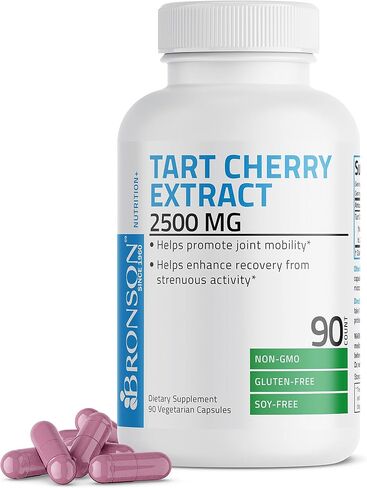 Bronson Tart Cherry Extract 2500 mg Vegetarian Capsules with Antioxidants and Flavonoids Non-GMO, 180 Count in Saudi Arabia