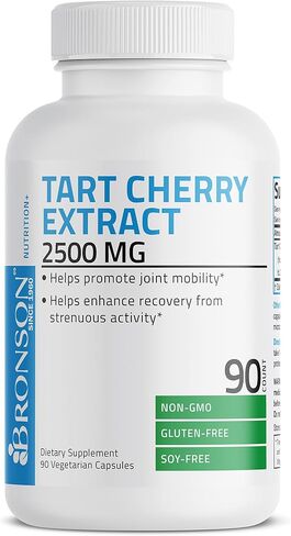 Bronson Tart Cherry Extract 2500 mg Vegetarian Capsules with Antioxidants and Flavonoids Non-GMO, 180 Count in Saudi Arabia