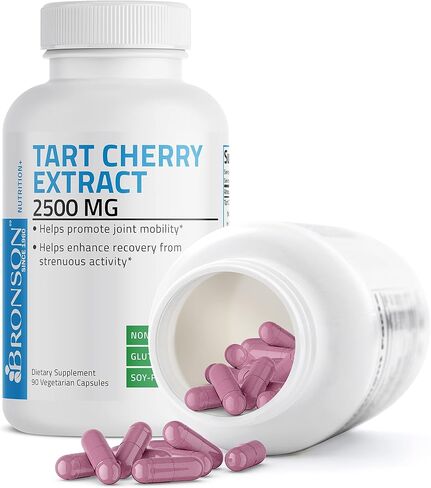 Bronson Tart Cherry Extract 2500 mg Vegetarian Capsules with Antioxidants and Flavonoids Non-GMO, 180 Count in Saudi Arabia