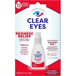 Clear Eyes Redness Eye Relief Eye Drops, Relieves Redness & Calms Irritation, 0.2 Fl Oz in Kuwait
