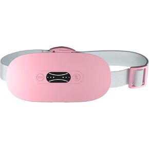 Portable Cordless Heating Pad, Fast Heating Pad, Electric Waist Belt Device, 3-Speed Vibration&Heat Levels, Back or Belly Heating Pad for Women and Girl