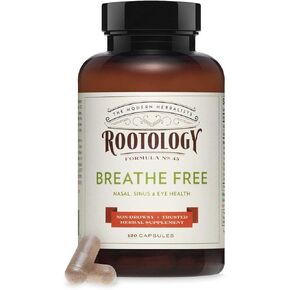 Rootology Breathe Free - Natural Nasal & Sinus Relief - Fast-Acting, Non-Drowsy - 120 Capsules… in Saudi Arabia