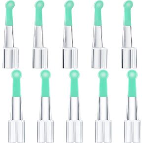 Ear Spoon Tips Ear Cleaner Replacement Set for 3.5 mm Otoscope Plastic Ear Cleaner Tips Reusable Ear Cleaner Spoon Tip for Teens Adults Family Ear Health Care (Transparent)