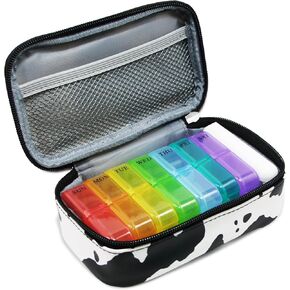 Weekly Pill Organizer 2 Times a Day Morning Night Travel Pill Case Organizer 7 Day AM PM Pill Box Organizer Day Night Vitamin Organizer Pill Contanier 2 Week Pill Holder Sorter Medicine Supplement