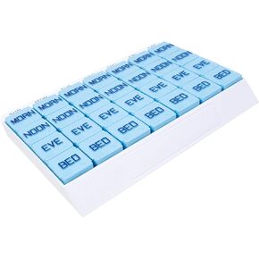 منظم حبوب الدواء الأسبوعي الكبير من أبيكس - منظم حبوب الدواء الأسبوعي، 4 مرات في اليوم، سهل الفتح، تنظيم الأدوية أو الفيتامينات in Kuwait