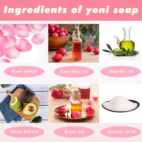 Yoni Soap Bars For Women Vaginal Wash, 2 Packs 100% Handmade Natural Organic V Cleansing Bar Feminine Wash Vaginial Deodorants, Ph Balance for Women Vaginal Care Soap with Bubble Net 3.53 oz in Saudi Arabia