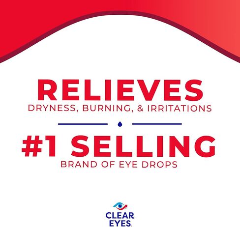 Clear Eyes Redness Eye Relief Eye Drops, Relieves Redness & Calms Irritation, 0.2 Fl Oz in Kuwait