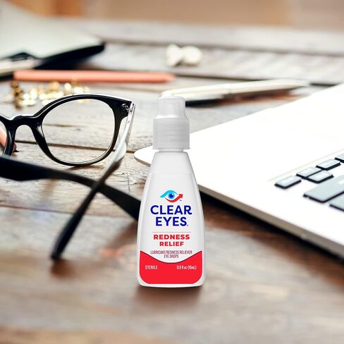 Clear Eyes Redness Eye Relief Eye Drops, Relieves Redness & Calms Irritation, 0.2 Fl Oz in Kuwait