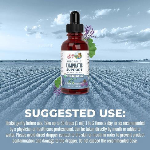 قطرات دعم التصريف اللمفاوي من MaryRuth | تطهير عضوي من وزارة الزراعة الأمريكية مع إشنسا وبيلسان للمناعة والدفاع | مضاد للأكسدة | نباتي | غير معدل وراثيًا | 30 حصة in Saudi Arabia