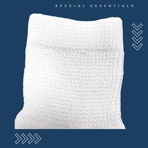 Special Essentials 3 Pairs Cotton Diabetic Crew Socks - Non-Binding Wide Top Comfort & Support for Men & Women in Kuwait