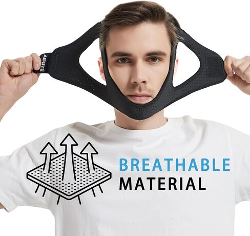 AIFUTE Anti Snoring Chin Strap for CPAP Users - Keep Mouth Closed While Sleeping - Adjustable Stop Noise Anti Snoring Chin Strap for Snoring - Better Sleep Chin Strap for Men and Women in Saudi Arabia