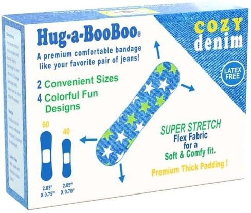 ضمادات Hug-a-BooBoo المميزة - ضمادات الحيوانات المذهلة للأطفال التي تعانق! تصميمات الحيوانات المحشوة المفضلة لدى الأطفال - ضمادات الرسوم المتحركة الممتعة لفرس النهر والجرو والدب والضفدع! علبة 100 قيراط in Kuwait