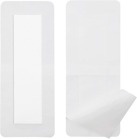 Adhesive Island Wound Dressings Bordered Gauze Breathable Bandage Patches with Non-Stick Pad for Knee Hip Replacement Arm Leg Abdominal Back Incision Cuts Injury 4"x6" (Pack of 10) in Kuwait