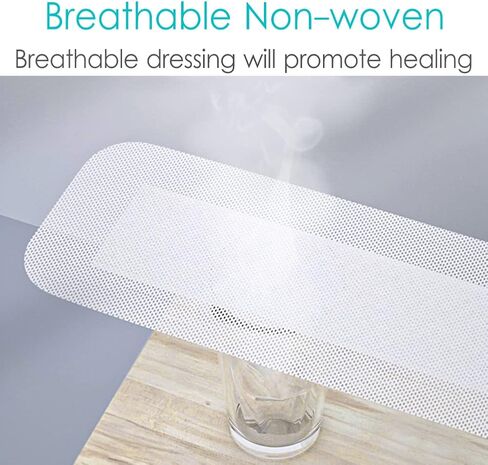 Adhesive Island Wound Dressings Bordered Gauze Breathable Bandage Patches with Non-Stick Pad for Knee Hip Replacement Arm Leg Abdominal Back Incision Cuts Injury 4"x6" (Pack of 10) in Kuwait