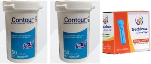 Glucose Test Strips for 'Bayer Glucose Monitors' (NOT for Next Monitors) and TouchSense Rounded Lancets, 100 Counts Each' in Saudi Arabia