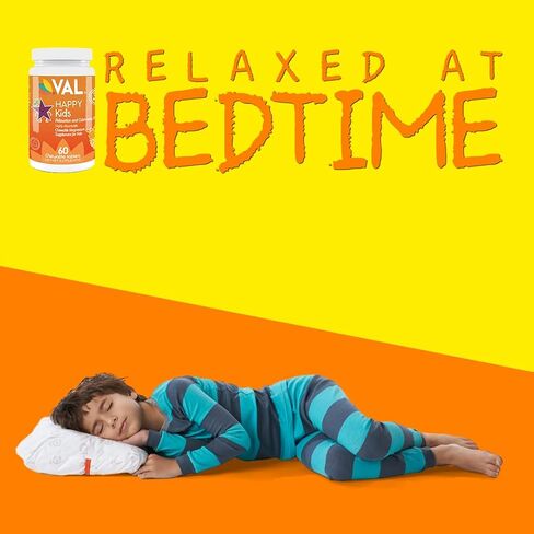 VAL Chewable Magnesium for Kids, Relaxation and Calm Formula, Glycinate, Citrate, Taurate, Vitamin B6, D, C, Natural Blueberry Flavor, Sugar Free, Gluten Free, Non-GMO, 60 Chewable Tablets in Kuwait