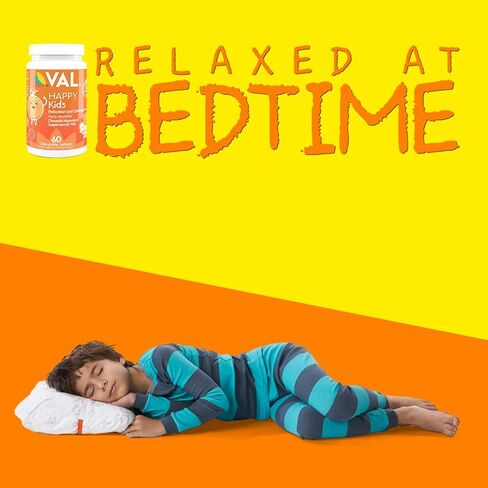 VAL Chewable Magnesium for Kids, Relaxation and Calm Formula, Glycinate, Citrate, Taurate, Vitamin B6, D, C, Natural Blueberry Flavor, Sugar Free, Gluten Free, Non-GMO, 60 Chewable Tablets in Kuwait