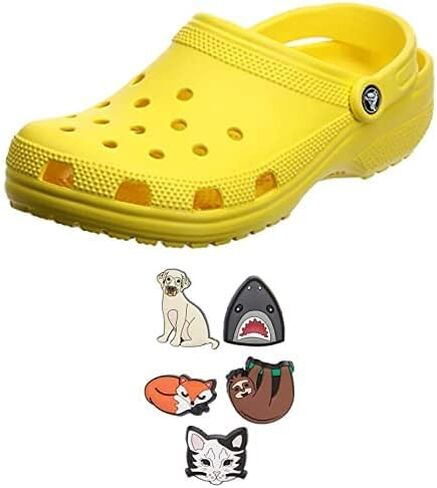 Crocs Mens and Womens Classic Clog w/Jibbitz Charms 5-Packs in Saudi Arabia
