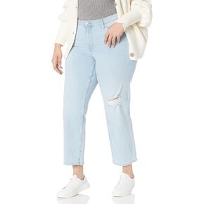 Calvin Klein Plus Size Jeans Women's Hi Rise Straight with Destruction in Saudi Arabia