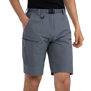 Mens Cargo Hiking Shorts Water Resistant Quick Dry Lightweight Breathable Tactical Shorts with Nylon Belt