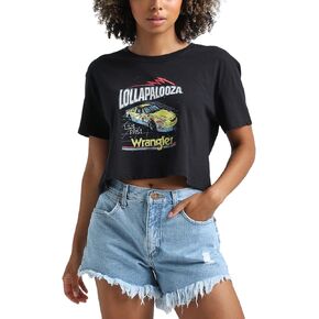 Wrangler Women's Lollapalooza Boyfriend Crop Car T-Shirt in Saudi Arabia