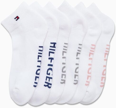 Tommy Hilfiger Women's 6 Pack Flag Sport Cushion Short Crew Socks in Saudi Arabia