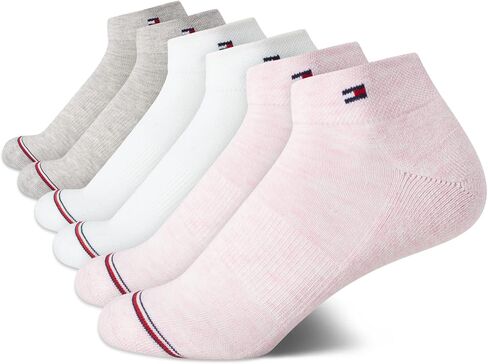 Tommy Hilfiger Women's 6 Pack Flag Sport Cushion Short Crew Socks in Saudi Arabia