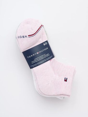 Tommy Hilfiger Women's 6 Pack Flag Sport Cushion Short Crew Socks in Saudi Arabia