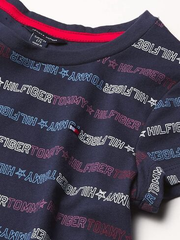 Tommy Hilfiger Girls' Short Sleeve Cotton T-Shirt Dress with Fun Prints & Patterns in Saudi Arabia
