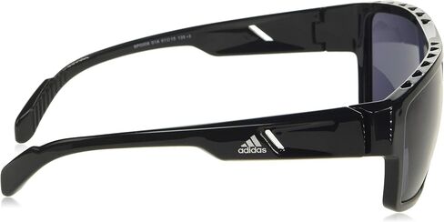 Adidas SP0008 01A Sunglasses Men's Shiny Black/Smoke Lenses Rectangular 61mm in Saudi Arabia