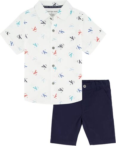 Calvin Klein boys 2 Pieces Shirt Short Set in Saudi Arabia