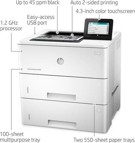 HP LaserJet Enterprise M506x Wireless Monochrome Printer, (F2A70A) in Saudi Arabia