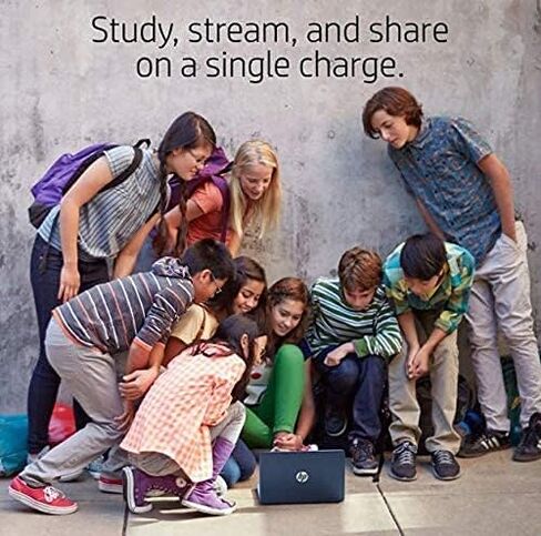 HP Diagonal HD Stream PC Laptop, Intel Celeron N4020 Processor, 4GB RAM, 64GB EMMC, 802.11ac, Bluetooth 4.2, HDMI, Windows 10 (Rose Pink), 11-11.99 inches (HP11ak) in Saudi Arabia