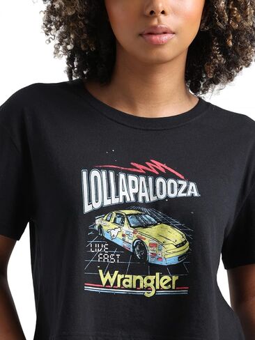 Wrangler Women's Lollapalooza Boyfriend Crop Car T-Shirt in Saudi Arabia