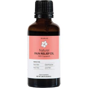 Kanjo Natural Pain Relief Oil | for Back & Neck, Joints & Muscles | Helps Soothe Sore Muscles with Warming Capsaicin & Natural Oils | FSA & HSA Eligible
