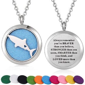 Yintunuo Stainless Steel Angel Wing Aroma Therapy Aromatherapy Essential Oil Diffuser Necklace Locket Pendant in Saudi Arabia